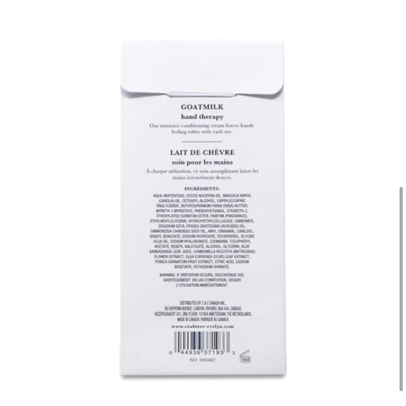Crabtree & Evelyn Goat Milk Hand Therapy Cream 3.5 oz Moisturizer for Dr… - Picture 4 of 4